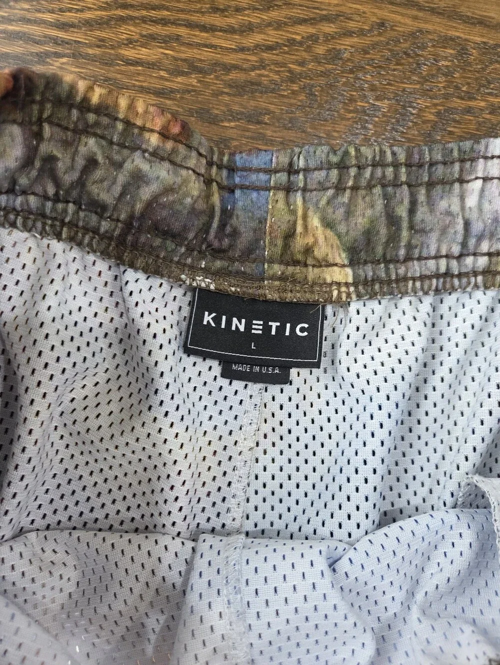 Kinetic Men's Blue & Multicolor Printed Athletic Shorts Sz.L